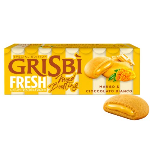 Grisbì omlós keksz mangós és fehér csokoládés krémtöltelékkel - 112g