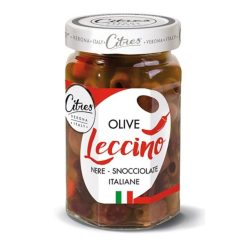   Citres csípős Leccino fekete olajbogyó, kimagozott – 290 g