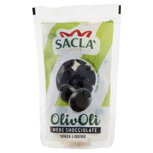 Saclà kimagozott fekete olívabogyó – 75 g