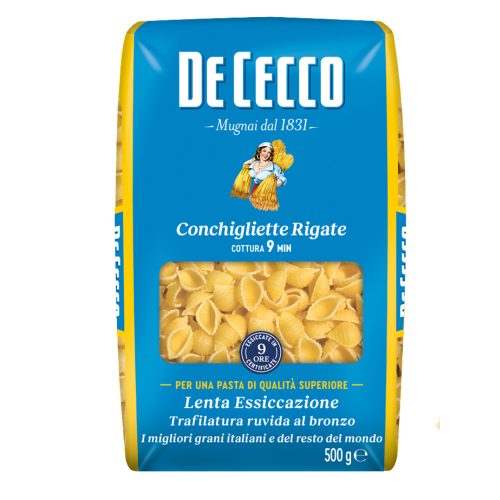 De Cecco Conchigliette Rigate N°51 durum száraztészta – 500 g