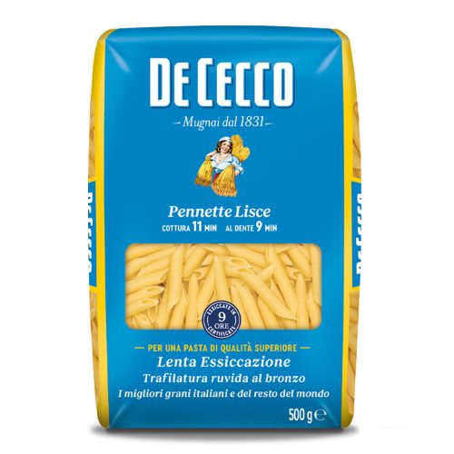 De Cecco penne mezzane lisce N°140 durum száraztészta – 500 g