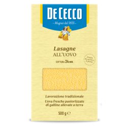   De Cecco Lasagne N°112 tojásos durum száraztészta – 500 g
