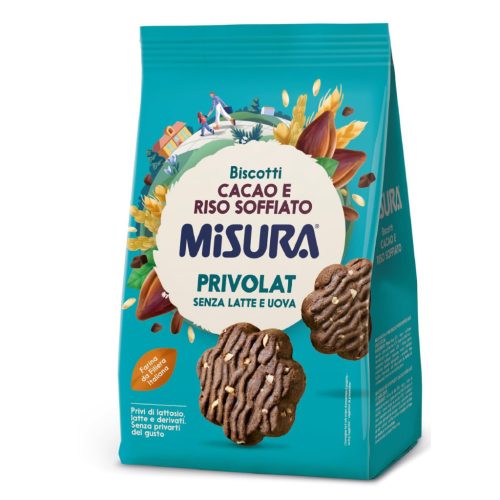 Misura Privolat kakaós keksz puffasztott rizzsel – 290 g