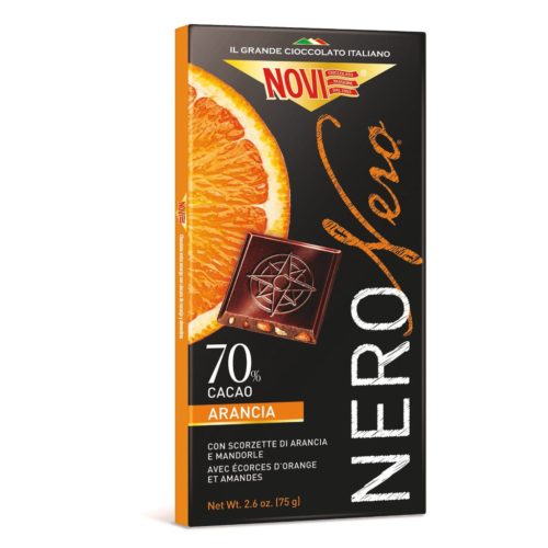 Novi narancsos 70%-os étcsokoládé mandulával – 75 g