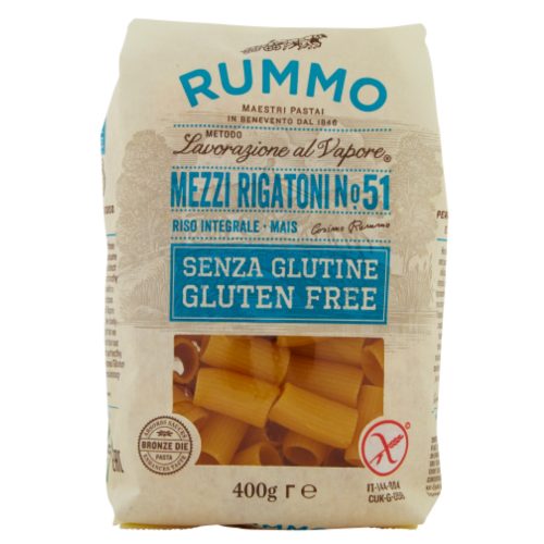 Rummo gluténmentes Mezzi Rigatoni száraztészta – 400 g