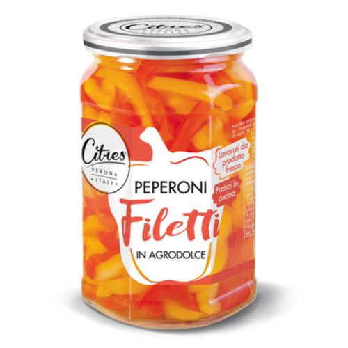 Citres édes-savanyú, csíkokra vágott paprika – 290 g