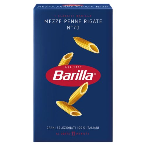 Barilla Mezze Penne Rigate N°70 durum száraztészta - 500g