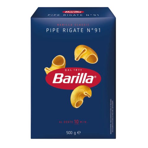 Barilla Pipe Rigate N°91 durum száraztészta - 500g