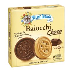   Mulino Bianco Baiocchi csokoládés-mogyorós töltött keksz – 144 g