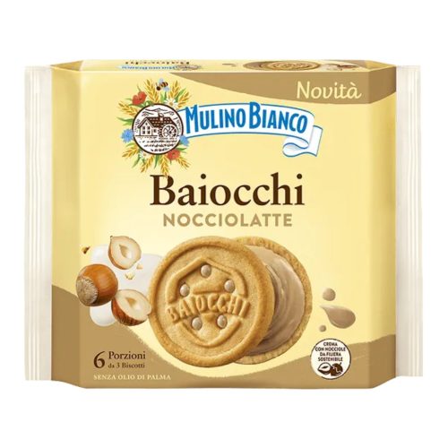 Mulino Bianco Baiocchi mogyorókrémes keksz – 168g